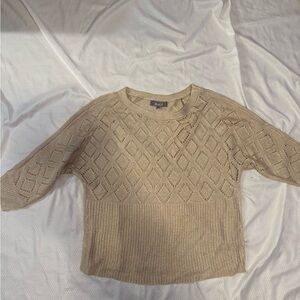 Marled Textured Tan Sweater